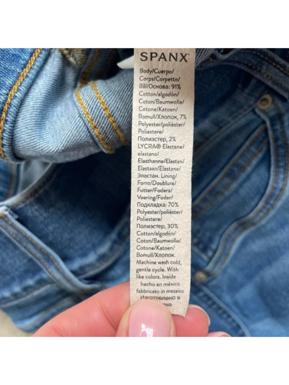 Spanx  Wide-Leg Denim Jeans Womens 3X Vintage Indigo High Rise Stretch Slimming - Picture 5 of 10